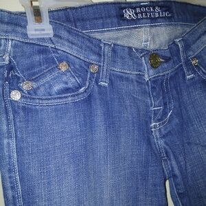 Size 24 Low-Rise Straight Cut Rock&Republic Jeans